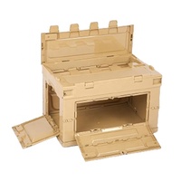 Boîte de rangement pliable portable en plastique pour le camping en plein air