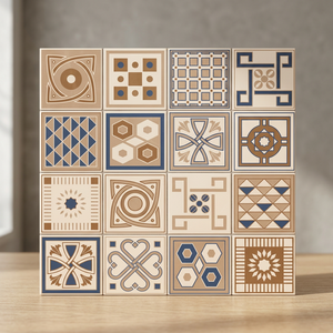 Azulejos de Cerámica Digitales con Patrón Marroquí de 30x30cm, Acabado Mate, Porcelana para Interiores - Product Image 2