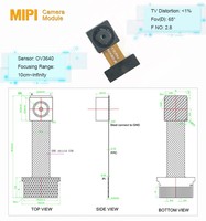 Module de caméra Raspberry Pi OEM OV3640 à mise au point fixe, mini caméra IP intérieure de vision nocturne 3MP