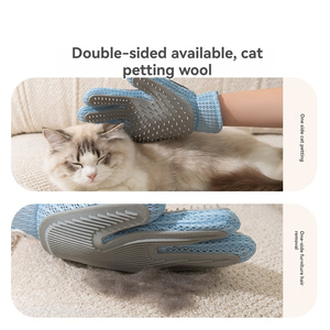 Guanto massaggiante per gatti, spazzola per la rimozione del pelo in eccesso, pettine massaggiante per il bagno del cane, strumento in silicone per la toelettatura e la rimozione del pelo. - Product Image 3
