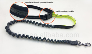 Elastik ayarlanabilir çift Bungee köpek tasmaları yastıklı bel su geçirmez çanta eller serbest köpek tasma koşu için - Product Image 5