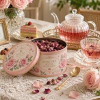 Boîte de rangement en fer blanc de style vintage, hermétique, de qualité alimentaire, avec logo personnalisé, pour desserts en vrac, emballage cadeau pour les fêtes
