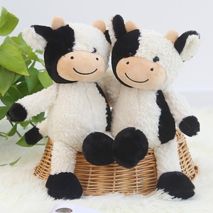 Poupée vache souriante <span class=keywords><strong>Angela</strong></span>, veau noir et blanc, jouet en peluche, rembourrage en coton pp, vente en gros, cadeau d'anniversaire pour filles - Product Image 3