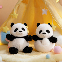 Peluche Panda Brodé Adorable, Doux et Moelleux, Anti-Stress, Décoration de Canapé, Cadeau d'Anniversaire pour Enfants, en Polyester