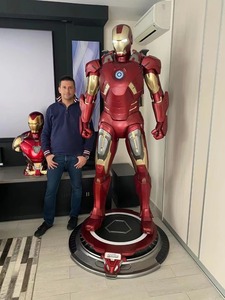 In stock Marvel figura a grandezza naturale resina In fibra di vetro <span class=keywords><strong>Iron</strong></span> <span class=keywords><strong>Man</strong></span> scultura uomo ferro MK47 <span class=keywords><strong>1</strong></span> a <span class=keywords><strong>1</strong></span> statua per la vendita - Product Image 2