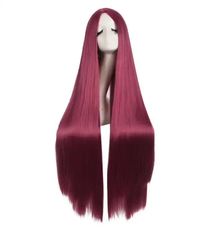 Hot Sale 40 Inch /100 cm Fashion Straight Long Costume Anime Wigs