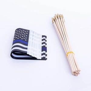 Usine de haute qualité en gros 4 "x 6" tous les pays drapeau tenant la <span class=keywords><strong>police</strong></span> américaine agitant le drapeau petits poteaux en bois - Product Image 3