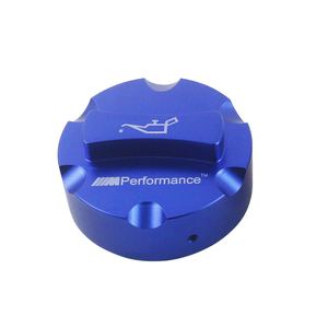 Bouchon de remplissage d'huile en aluminium M Performance rouge et bleu universel pour modification de voiture et amélioration du moteur - Product Image 5