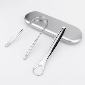 Oral Cleaning Tools Tongue Scraper Kit Remove Bad Breath Tongue Cleaner Stainless Steel Oral Hygiene Tongue Cleaner