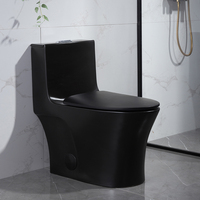 Upc sanitaire de couleur noir mat monté au sol salle de bains en céramique toilette monobloc