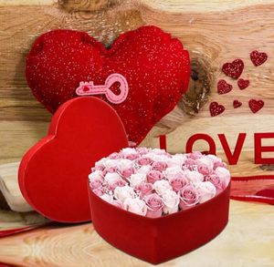 Cajas de regalo en forma de corazón Kraft rojo <span class=keywords><strong>del</strong></span> Día de San Valentín con tapa extraíble para embalaje decorativo de vacaciones - Product Image 6