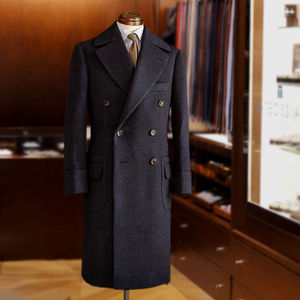 <span class=keywords><strong>Trench</strong></span> da <span class=keywords><strong>uomo</strong></span> sottile in lana con scollo a v Top Streetwear impermeabile <span class=keywords><strong>lungo</strong></span> per Parka taglie forti autunno inverno - Product Image 3