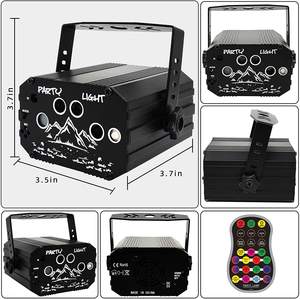 पोर्टेबल बैटरी-संचालित 3-इन-1 मिनी डिस्क बॉल ip65 एलईडी लेजर लाइट सफेद स्ट्रोब प्रभाव के लिए सक्रिय - Product Image 2