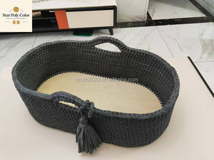 Cesta Portátil para Bebé Moisés <span class=keywords><strong>de</strong></span> <span class=keywords><strong>Crochet</strong></span> Hecha <span class=keywords><strong>a</strong></span> Mano, Cuna para Recién Nacido <span class=keywords><strong>de</strong></span> Tela Lavable, Cesta <span class=keywords><strong>de</strong></span> Almacenamiento para Cambiador <span class=keywords><strong>de</strong></span> Pañales con Asa Cómoda - Product Image 5