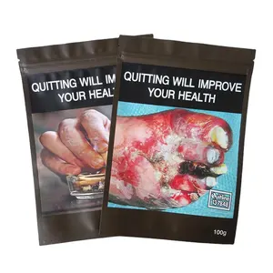 OEM服务设计印花塑料烟袋防气味的胶袋包装烟草咀嚼烟草带拉链锁