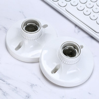 Grand support de lampe en céramique E27 de 115 mm, base large, fonction anti-chute, économie d'énergie, 220 V, garantie 1 an, style à vis, fabriqué en plastique
