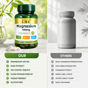Complément de vitamines et de magnésium Shecome de haute qualité, améliore les fonctions cognitives et la qualité du sommeil chez les adultes, comprimés de magnésium 435 mg - Product Image 4