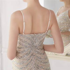 女性用セクシーなショートパーティードレス女性用,2023新しい控えめなスパンコールカラービーズ卒業エレガントなナイトドレス - Product Image 2