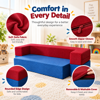 Canapé modulable bloc-couleur, housses amovibles à zip, assise en mousse compressible, canapé de sol pour salon et lounge