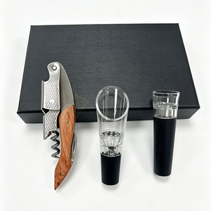 Ensemble de Voyage 3 Pièces Personnalisable : Aérateur, Bec Verseur et <span class=keywords><strong>Bouchon</strong></span> de Bouteille en Acier Inoxydable – Outils à Vin – Coffret Cadeau pour Voyage - Product Image 5