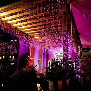 Arbre Led en or pour l'extérieur, fée, autres guirlandes de lumières Icicle de fête, décoration de noël, éclairage de vacances - Product Image 5