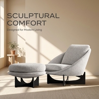 Fauteuil Confortable en Tissu, Design Mid-Century Moderne, pour Salon et Chambre à Coucher – Vente Chaude, Fournisseur d'Usine, OEM/ODM