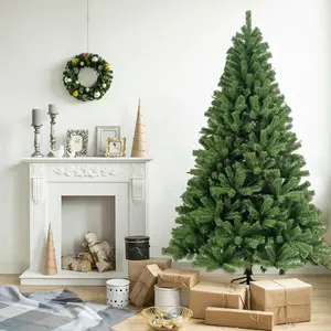 批发1.8m圣诞PVC绿树家居裸树户外室内圣诞装饰仿真树