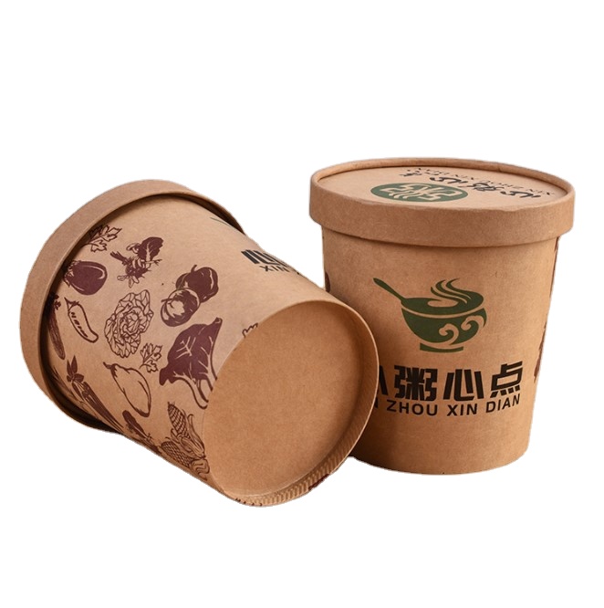 Hot sale High quality Eco friendly Custom printing 8oz 12oz 16oz 32oz hot soup cup Disposable Instant Paper Cup