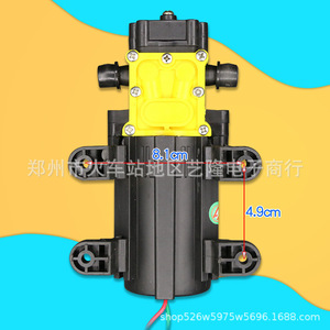 ปั๊มน้ำไฟฟ้าสำหรับการเกษตร 12V ปั๊มไดอะแฟรมแรงดันสูงสำหรับเครื่องพ่นยา ตัวเครื่องทำจากพลาสติก - Product Image 1