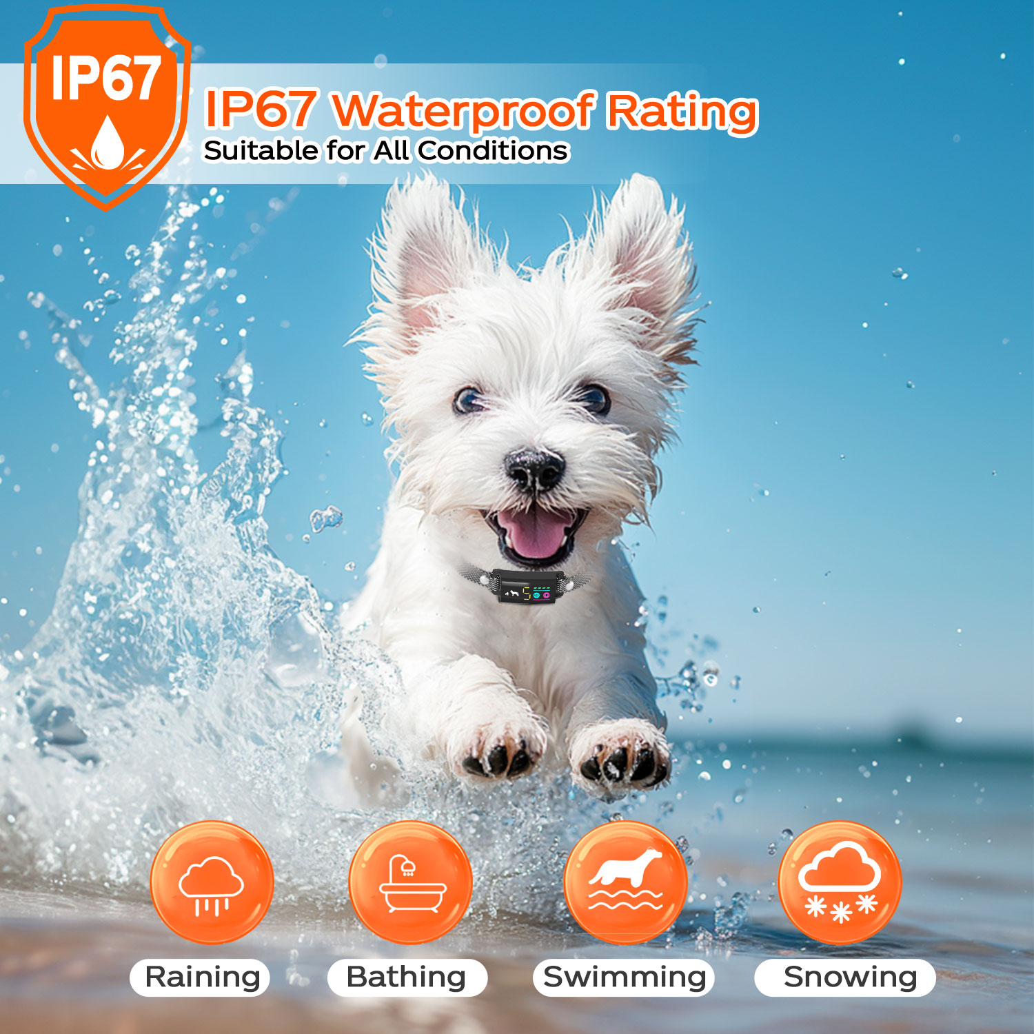 SmartPet V20 No Shock Anti-Bark Dog Collar - Humane Training Device for Excessive Barking