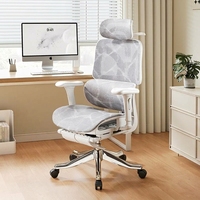 Chaise de bureau ergonomique confortable pour la maison et le bureau, conçue pour une utilisation prolongée, fonction inclinable, dossier en maille, réglable en hauteur