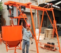 Treuil de levage multifonctionnel à moteur à essence, grue de chantier portable, capacité nominale de 880 kg