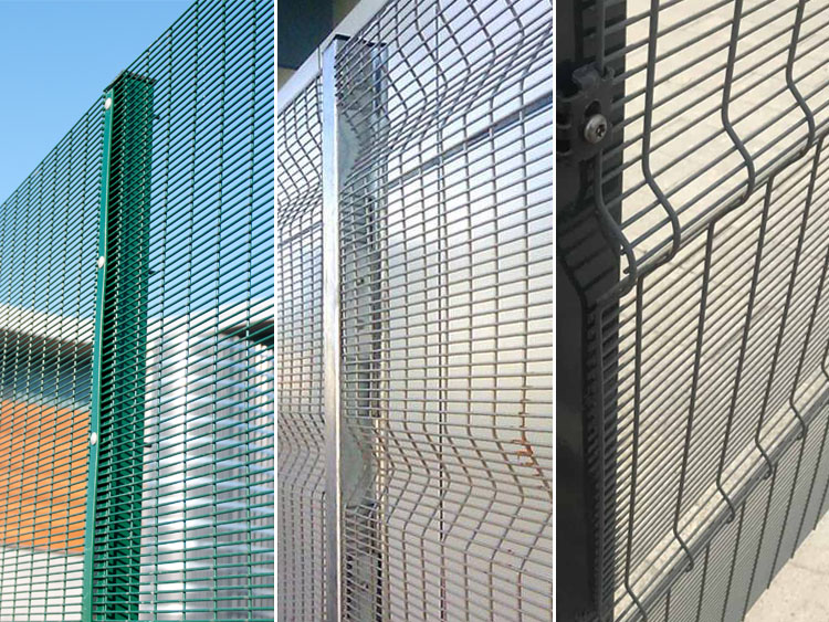 Galvanized Pvc Coated Anti Climb High Security Fence For Project