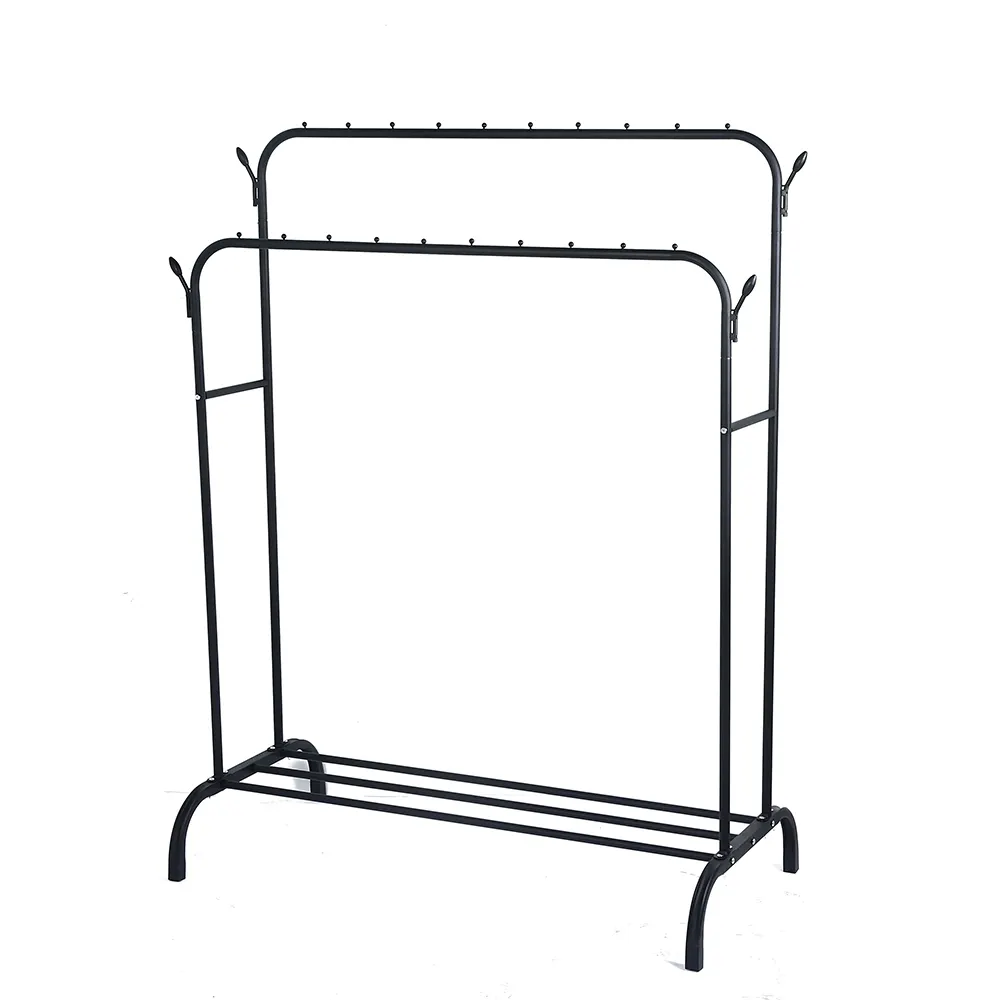 factory Double Tier Living Hall Metal Layer Clothing Entryway Bedroom Shoe Shelf Coat Home with tree branch clothes rack hanger