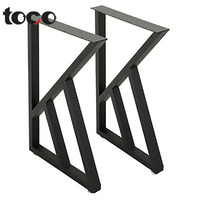 Toco Table de bureau en acier inoxydable, en acier inoxydable, pas cher, cuisine, araignée, verre, bureau, métal, hauteur réglable, meuble, pied de Table