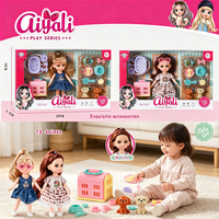 Jouets en plastique miniatures élégants et magnifiques pour enfants, adaptés aux filles, ensemble de poupées à corps solide à 13 articulations de six pouces