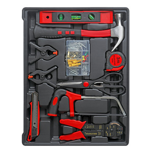 254 Piece Hand Tool <b>Set</b> Chrome Vanadium Steel Rolling Case Home Maintenance Wrench <b>Pliers</b> Socket Kit - Product Image 3