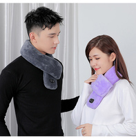 Multifunctional USB Neck Heated Mink Fleece Short Plush Warm Scarf for Winter Men Women