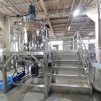 Crème cosmétique de visage d'émulsification d'ascenseur hydraulique de cisaillement élevé faisant la machine