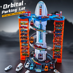 El <span class=keywords><strong>Mejor</strong></span> Regalo para Niños: Set de Estacionamiento de Cohetes de Gran Tamaño con Música y Luces, Juguetes de Estacionamiento de Coches de Aleación - Product Image 5