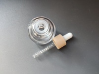 Luxe 30ML rond mat anneau verre compte-gouttes bouteille huile essentielle sérum gouttes pour les yeux sérigraphie soins personnels cosmétique
