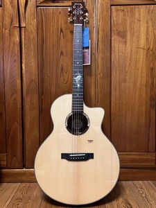 Trumon TFL1955 Dolphin Tale Full Single-Sided Folk Guitar Solid Spruce <b>Top</b> Hi-Gloss Finishing 6-<b>String</b> - Product Image 1