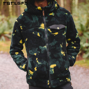 Veste Sherpa Homme Personnalisée, Épaisse, Surdimensionnée, en Polaire Écologique, Vêtement de Sport à Capuche, Camouflage Réversible, Imperméable et Coupe-Vent - Product Image 4