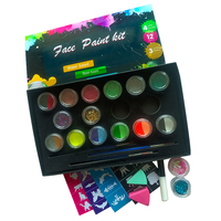 Palette de Maquillage en Silicone de Haute Qualité, Kit de Peinture Coloré pour Adultes, Ombres à Paupières Uniques, Peinture Aquarelle Portable pour l'Art Corporel
