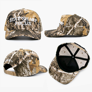 Tùy Chỉnh Cao Cấp Thể Thao Cổ Điển Pre-Cong Camo Một Khung Cấu Trúc 5 Bảng Điều Chỉnh Mũ 3D Thư Thêu Ngụy Trang Mũ Bóng Chày - Product Image 3