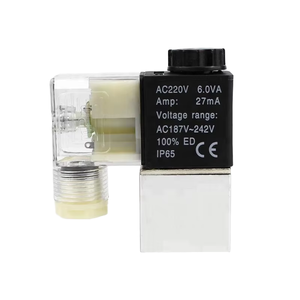Vanne solénoïde 2/2 voies normalement fermée en alliage pour eau 2V025-06 2V025-08 1/8 1/4 DC12V 24V Commande pneumatique 220VAC - Product Image 1