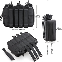 Pochette Admin Triple Mag, Pochette Tactique pour Chargeurs, Organisateur Utilitaire Molle EDC, Porte-Chargeurs avec Poche Intérieure Amovible pour M4 M16 5.56mm