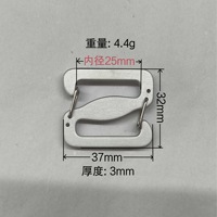Boucle en Z réglable avec clip à ressort à 3 niveaux - Connecteur métallique 20mm/25mm pour quincaillerie de sacs et accessoires de bricolage