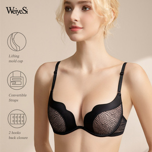 Weiyesi Soutien-gorge en dentelle lisse sans couture Sexy bonnet <span class=keywords><strong>B</strong></span> C 75-<span class=keywords><strong>95</strong></span> soutien-gorge en dentelle grande bonnet photos sexy pour filles - Product Image 2