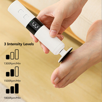 Lime à pieds électrique professionnelle rechargeable 2-en-1 et ponceuse à ongles, éliminateur de callosités à 3 vitesses réglables pour les pieds, usage domestique et automobile